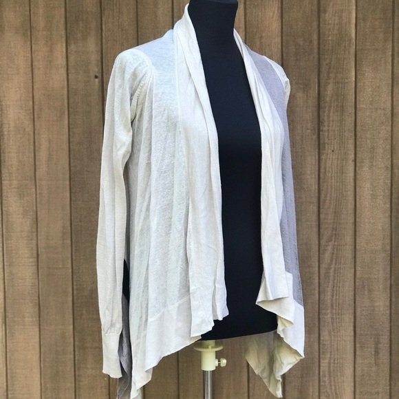 Line Linen Colorblock Open Cardigan Small - Picture 7 of 8